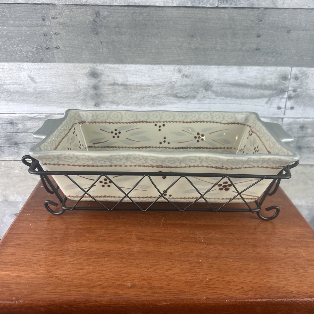 Temp-tations By Tara Old World Gray Loaf Pan With Rack